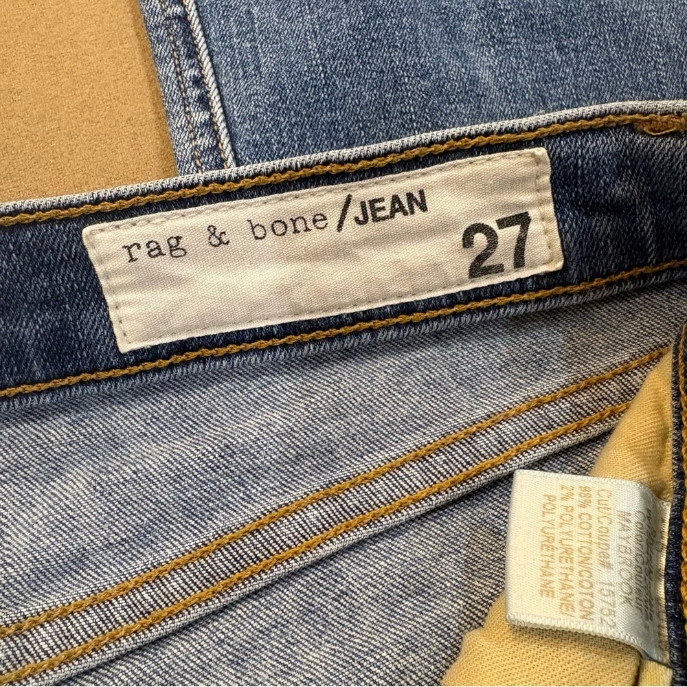 Rag & Bone Women’s 10 Inch Crop Flare Distressed Jeans Size 27 - Picture 9 of 16